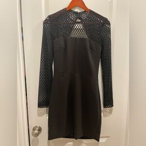 BLACK MINI DRESS WITH SLEEVES